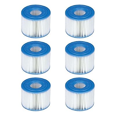 INTEX 29001E Lot de 6 Cartouches filtrantes de Type S1 pour PureSpa