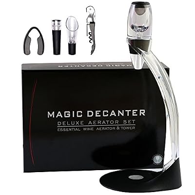 ASOG Aérateur à Vin, Décanteur à Vin - Bec Verseur, ASOG Magic Decanteur Vin, Décanteur Rapide, Reniflard, Carafe à Décanter, Ensemble Cadeau et ses Accessories