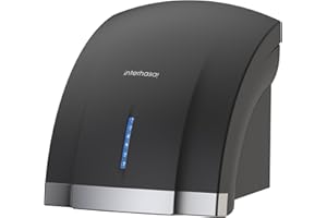 interhasa! Commercial Hand Dryer for Toilets Commercial High Speed Automatic Electric Hand Dryer Wall Mounted for Home Bathroom Office Restaurant (Black)