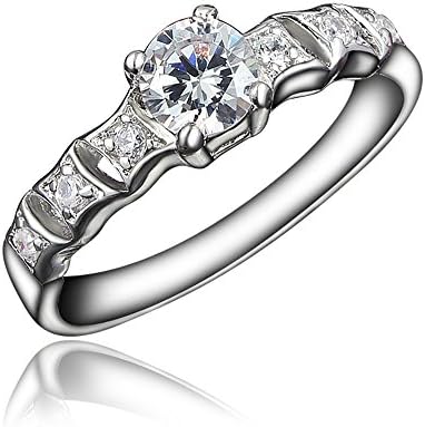 Fashion Jewellery Silver Plated Engagement Wedding Eternity Ring,Women's Gifts Presents Girls
