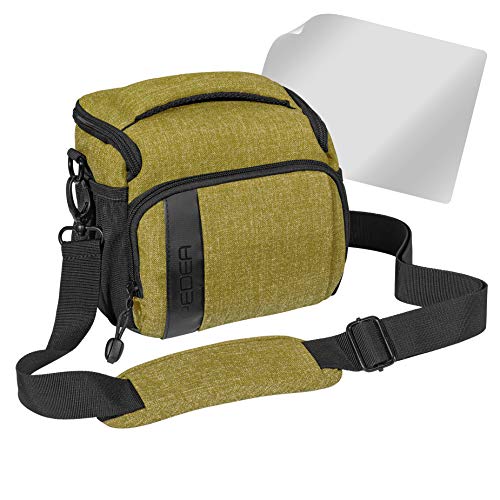 Pedea GmbH SET012-65065422-0009 - Funda para cámara con protección contra la Lluvia y Protector de Pantalla, L, Color Verde