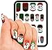 40 Assorted Cute Christmas Nail Art Stickers Decals Transfers Metallic Waterproof (Cute Snowman)