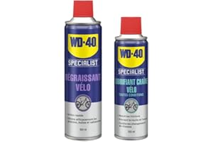 Lot Vélo WD-40 SPECIALIST, Dégraissant Vélo 500ml + Lubrifiant Chaine Vélo Toutes Conditions 250ml