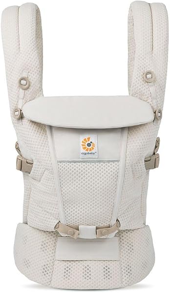 Ergobaby Adapt 3-Position SoftFlex Mesh Ergonomic Baby Carrier for Newborns From Birth, Back Carrier, Natural Beige - 1
