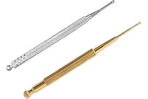 JOYJORYA Acupuncture Needles for Pain-Relief Acupuncture Pen Ear Reflexology Acupoint Probe (Dien Chan) Set of 2, Bonus Acupuncture Chart 60x50cm