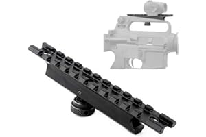 HWZ Tactical .223 M4 / M16 Carry Handle Adapter Rail Mount 11 Slots Optic Picatinny Scope Base 20mm AR Flat Top