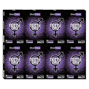 NOTTY BOY Extended Pleasure Benzocaine Dotted Lubricated Condoms ? 80 Count(Pack of 8)