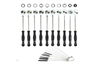 Candeon Wkrętak do regulacji gaźnika, 10 szt., zestaw narzędzi do regulacji gaźnika z szczotką do czyszczenia gaźnika i igłą, zestawy do regulacji gaźnika silnika 2 małe cykle