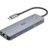 Juo Type-C 5Gbps 100W 4K 60Hz HDMI Gigabit Ethernet D&ouml;n&uuml;şt&uuml;r&uuml;c&uuml; USB 3.2 &Ccedil;oklayıcı Hub