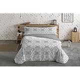 Juego de funda nórdica SUSA Javier Larrainzar. Cama 105 cm. Gris - Sedalinne