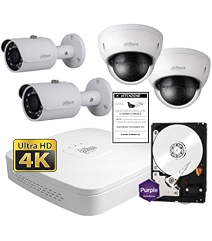 KIT VIDEOSORVEGLIANZA DAHUA 6 TELECAMERE 2 MPX 8 CANALI HD 1TB | Leroy Merlin