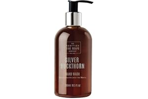 Scottish Fine Soaps - Silver Buckthorn Hand Soap - Hand Wash Liquid - Hydrating Effect - Organic Sea Buckthorn Extract - Black Pepper and Bergamot - Sensitive Formula - Vegan Friendly - 300ml