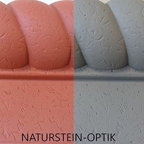 Befahrbare Rasenkante 2,2 m 14-teiliges Set witterungsbeständige Beeteinfassung mit senkrechten Einsteckkanten Beetumrandung, Farbe:terrakotta - 4