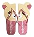 Produktbild san-x Rilakkuma Flip Flops/Sandalen stanzling Damen Strand Hausschuhe (Korilakkuma/Pink) Gr. ca. 7,5 (frei Größe) Alpha