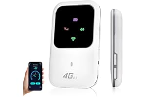 WDKXCN Portable Wifi, 4G Portable WifI Hotspot, 100 Mbps Pocket WIFI with SIM Slot, Android Schnittstelle, 10 Devices Simultaneously Mobile WifI Router for Mobile Broadband Devices