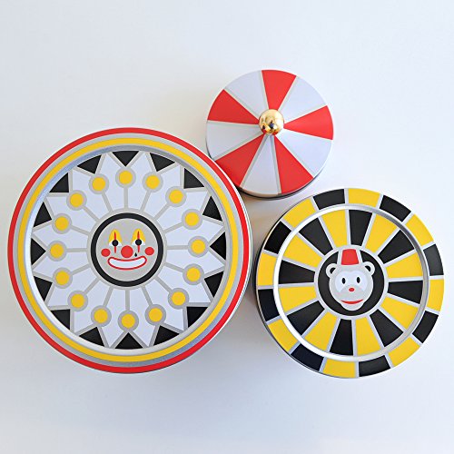 Alessi Circus, Set Aufbewahrungsboxen in-Weißblech, mehrfarbig Set mit 3 Schachteln mehrfarbig - 4