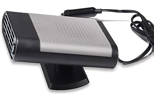 ele ELEOPTION Auto Heizlüfter,Tragbar Auto Heizung, 30 Sekunden schnelle Heizung schnell Defroster 12V 150W Auto Keramik Heizung Lüfter (Schwarz und Grau)