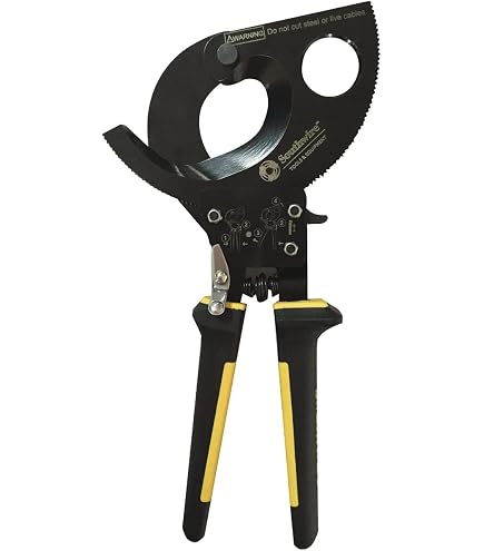 Nasop Compact Ratcheting Cable Cutter – Cuts 300MCM Copper / 600MCM Aluminum (240mm²), Lightweight & Portable