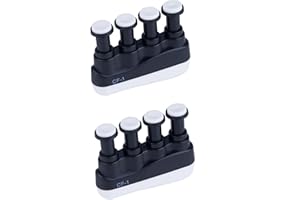 HUNDREDWEAT 2 Pezzi Allenatore di Dita Allenatore per la Forza Delle Dita Esercitatore per le Dita Allenamento Della Potenza Delle Dita per Chitarra per Chitarristi, Musicisti, Atleti, Alpinisti (Bianco Nero)