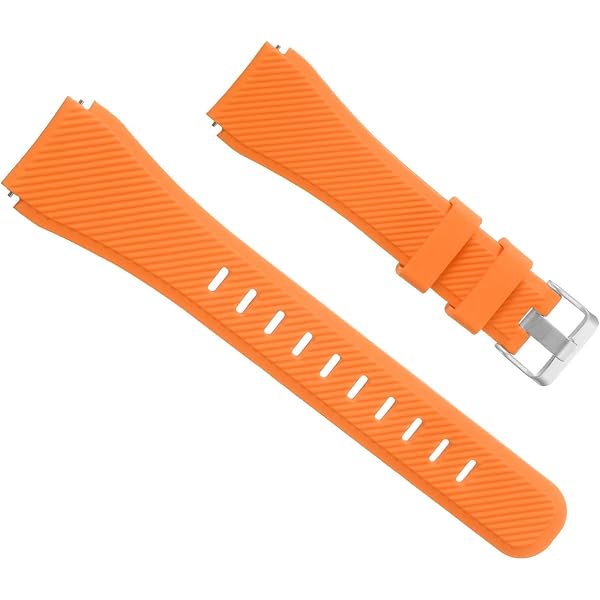 QUARKZMAN Cinturino Orologio 20 Mm In Silicone Morbido Con Sgancio Rapido - Giallo, Acciaio Inox