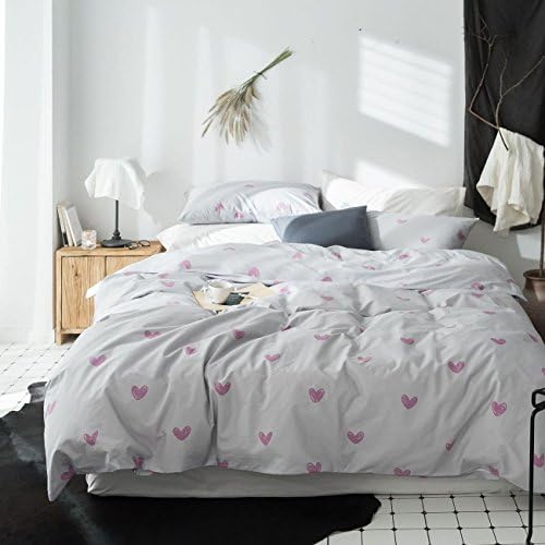 cartoon farmhouse style bedding Bedroom Flat sheet Plain Dyed Duvet Cover Sets 4pcs 1 Quilt cover, 1 Bed sheets, 2 Pillowcase , 006 , 200x230cm