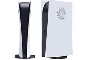 Hzxkqmil Plates Cover Faceplates for PS5 Console Digital Edition, Replacement Shell with Cooling Vents Face Plate Side Plates ABS Case Shockproof Accessories for PS5 Console, White