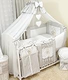 Tolle Babybett/Kinderbett Bett Betthimmel/Big 485 cm + Himmel Halter an die Krippe befestigt (grau)