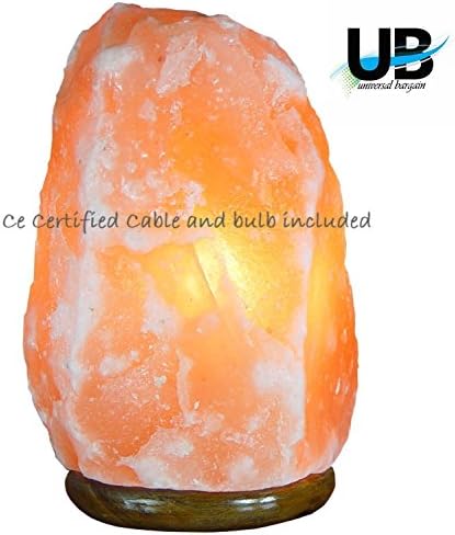 100% Premium Quality 3-5 KG Natural Pink Himalayan Crystal Rock Salt Lamp With On/Off Switch and CE Certified Cable and Bulb, UK Plug