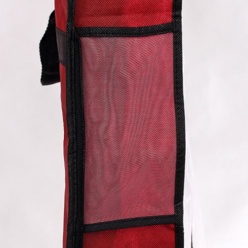HIMRY® Atmungsaktiver Faltbare Kleidersack Schutzhülle, ca. 149 cm, Zwei Taschen für Zubehörteile, für Kleider / Abendkleider / Anzüge / Mäntel, Reissverschluss, Dunkelrot, KXB-107 darkred - 5