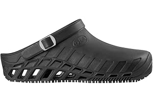 Scholl Clog Evo - Zoccoli Sanitari Professionali per Uomo o Donna, Ultra Leggeri, Comodi e Traspiranti, con Suola Antiscivolo, Soletta in Memory Removibile e Cinturino Rotante