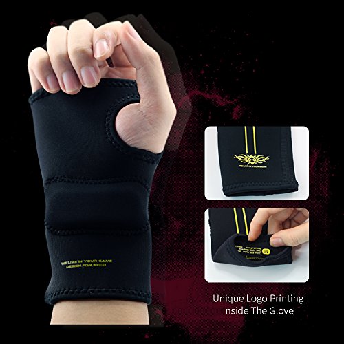 EXCO Guante Gaming Profesional con suppor de mu  eca para guante de Gamer multiusos  mano derecha   negro  grande