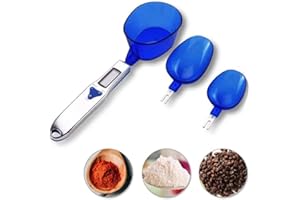 RAGUSO Cuchara medidora digital con graduación Precisión Electrónica Digital Taza de cuchara Escala Peso 500/0.1g Báscula de cocina Herramienta de medición Fit Leche Té Harina Especias Medicina Medición