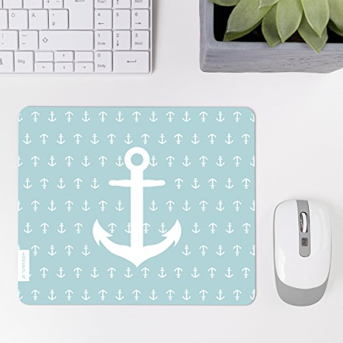 JUNIWORDS Mousepad / Mauspad mit Motiv „Anker mint“ – ideales Geschenk zum Geburtstag, Weihnachten u.v.m. - 3