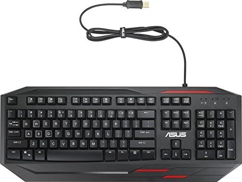 Asus GK100 Illuminated Gaming Keyboard (Wired, Programmable, Waterproof, Anti Ghosting, German Layout) Black