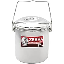 Zebra Stainless Steel Food Box and Pan with Snap on Lid, 14cm