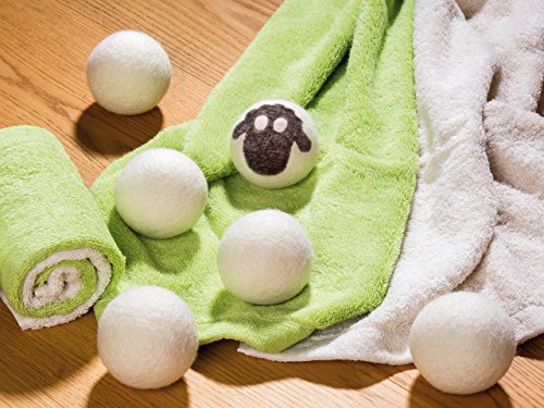 Trocknerbälle XXL für Wäschetrockner. 6 extragroße Filzbälle, der natürliche Weichspüler. Ideal für Daunenjacken. Trocknerkugeln - 2