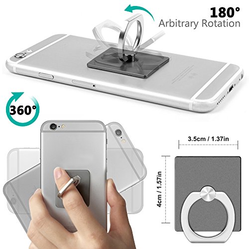 Handyhalter , 4-Pack Senhai Universal Smartphone Ring Grip Standplatz -Auto-Halterungen fÃ¼r iPhone, iPad, Samsung HTC Nokia Smartphones, Tablet (4 Schwarz)