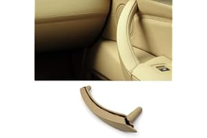 Goodithy Leder Türgriff Montage Beifahrerseite links/rechts Innentür Zug Griff Trim Ersatz für BMW X5 E70 X6 E71 E72 2007-2013 (Beige Rechts)