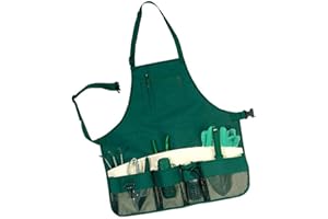 TeTupGa Delantal de jardinería con bolsillos, tela Oxford, cinturón de herramientas de jardín, impermeable, delantal de trabajo ajustable para jardineros, carpintería, mujeres, hombres y trabajadores,