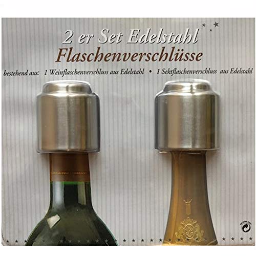 PVG - Tappo per Bottiglia di Vino, in Acciaio Inox