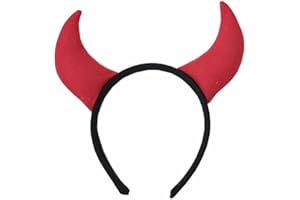 AORHOFJ Diadema de Cuernos de 1 Piezas de de Rojo Halloween para Cosplay de Disfraz de Halloween，cuernos，diadema cuernos，cuernos diablo，diadema