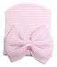 Healthy Clubs Comfort Newborn Baby Infant Girl Stripes Bowknot Hospital Cap Beanie Hat