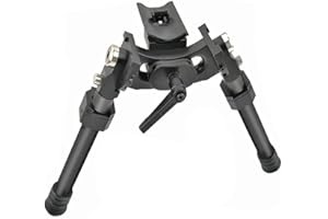 BRAVOVSKI Swivel Carbon Fibre Bipod Height Adjustable for Long Distance Hunting and Shooting (Strap Loose)