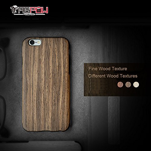 iPhone 6 Case, Phone 6s Case, TabPow [Wooden][Shockproof][Drop Protection][Heavy Duty] Dual Layer Slim Hybrid Wood Case Cover For iPhone 6 / iPhone 6S (4.7 Inch), Rosewood
