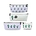 Produktbild Set von 4 Bingolar Bleistift Fall Leinwand Student Pen Bleistift Fall Münzfach Tasche Kosmetik Make-up Tasche Kaktus Pastoral Bandage Leinwand Federmäppchen mit eine Münze Geldbörse Bleistift Stift-Fall