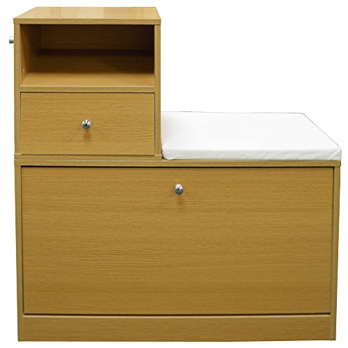 BUDDY - Telephone / Hall Table with Shoe Storage Bench - Oak