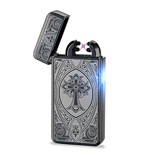 Aokvic USB elektronisches Feuerzeug aufladbar lichtbogen Kreuz