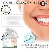 ⏱ 14 DÍAS DE TRATAMIENTO PARA OBTENER TU META DE BLANQUEAMIENTO DENTAL - ¡Con cada juego de tiras blanqueadoras de dientes superiores e inferiores se obtiene una dentadura más blanca! El kit es totalmente fácil de usar, solo colóquete las tiras, ajusta el temporizador y vuelve a tu rutina. Simplemente sigue las instrucciones de blanqueamiento que te enviamos por correo electrónico