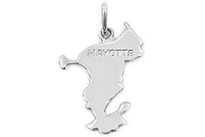 LINE.BIJOUX Pendentif"carte l’île de Mayotte" Argent Massif 925°°° garanti sans nickel