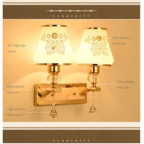 YJFFAN Wand Lampe, Innenraum Wohnzimmer Hintergrund Wand Lampe Schlafzimmer Nachtlampe Einfache Korridor Gang Einkopfwand Lampe Warmes Licht (Glühbirnen Nicht Enthalten), F